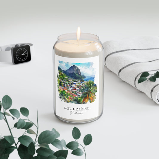 Soufrière, St. Lucia scented soy candle