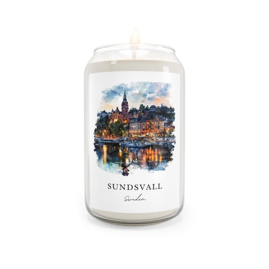 Sundsvall, Sweden scented soy candle