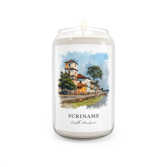 Suriname, South America scented soy candle