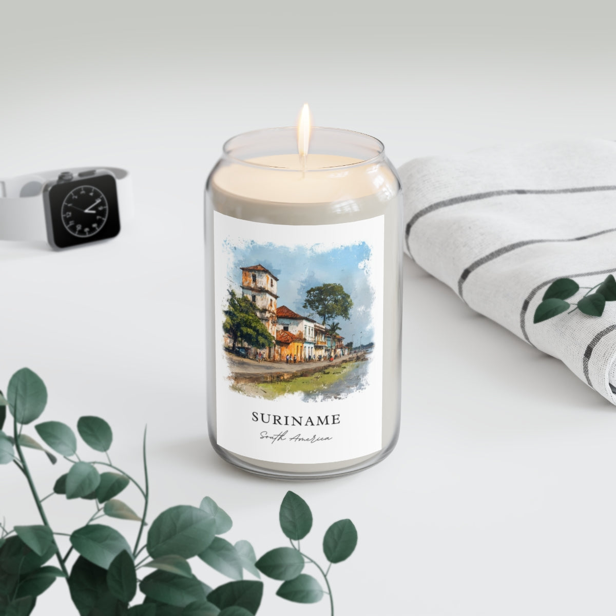 Suriname, South America scented soy candle