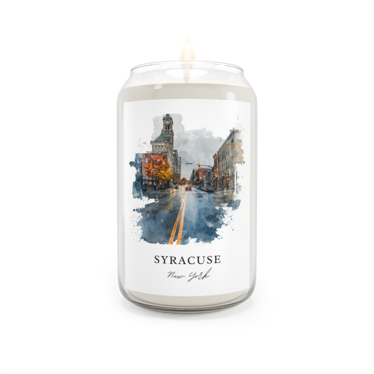 Syracuse, New York scented soy candle