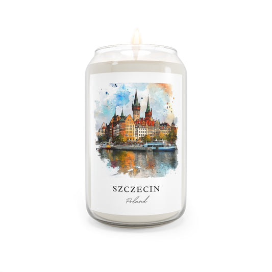 Szczecin, Poland scented soy candle