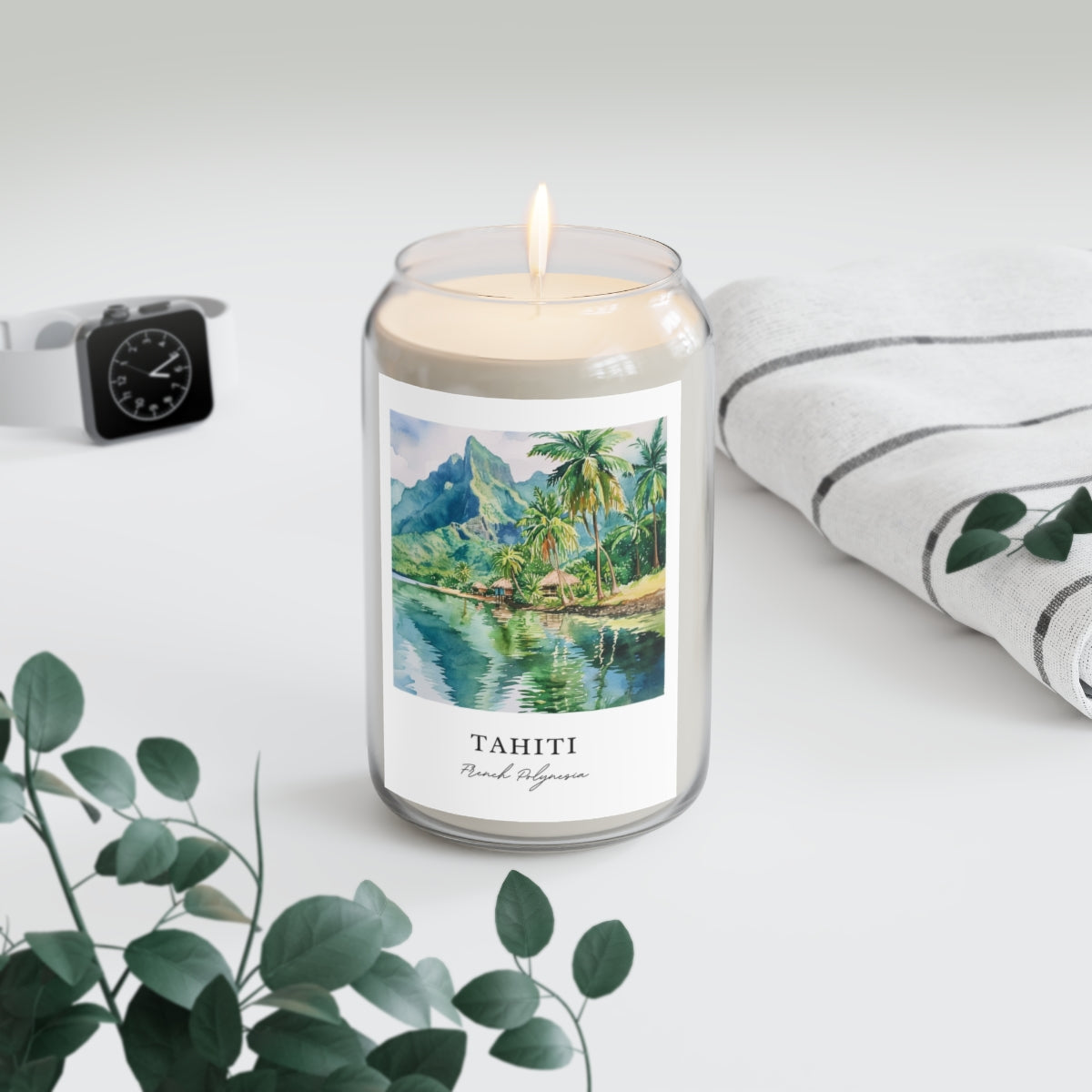 Tahiti, French Polynesia scented soy candle