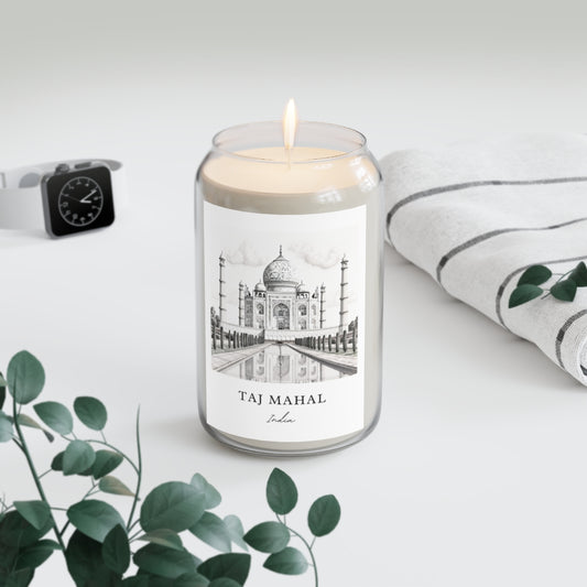 Taj Mahal, India scented soy candle