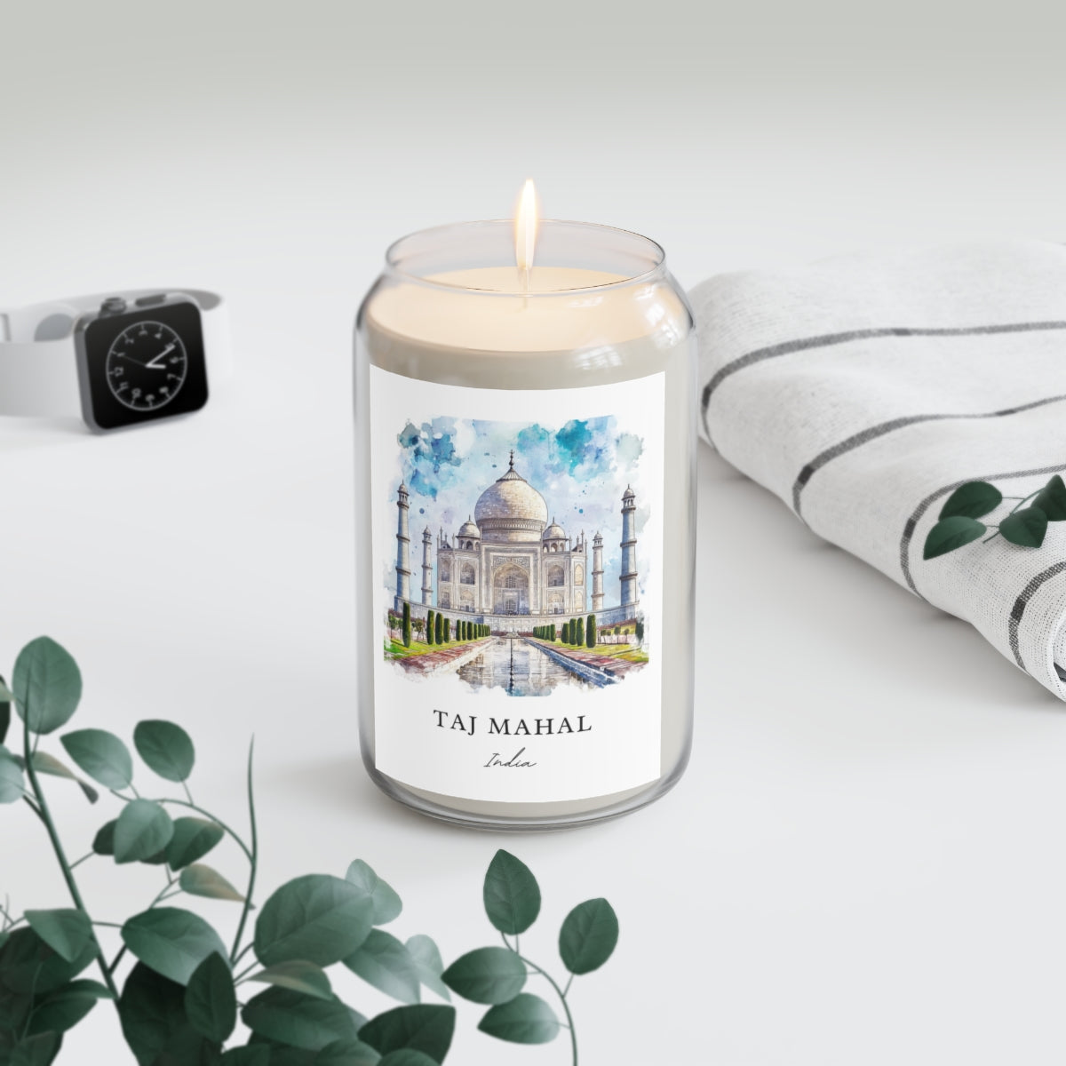 Taj Mahal, India scented soy candle