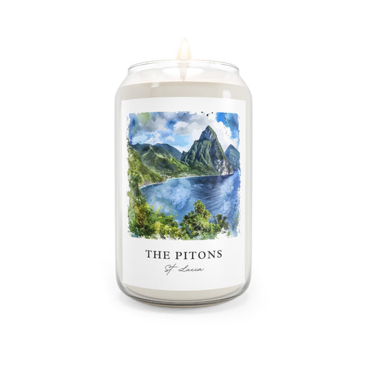 The Pitons, St. Lucia scented soy candle