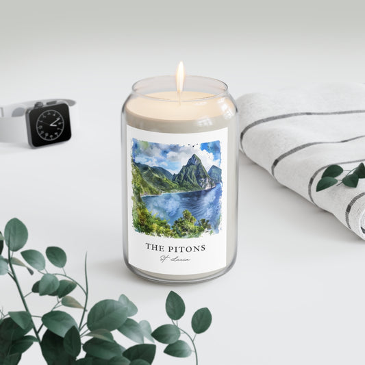 The Pitons, St. Lucia scented soy candle