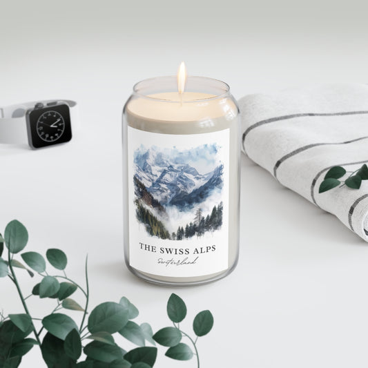 The Swiss Alps, Switzerland scented soy candle