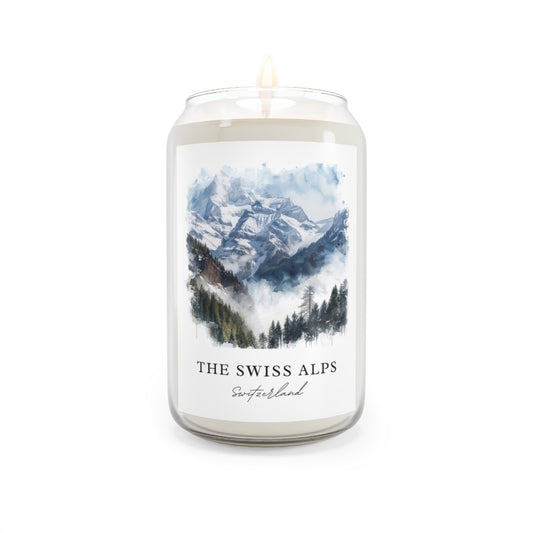 The Swiss Alps, Switzerland scented soy candle