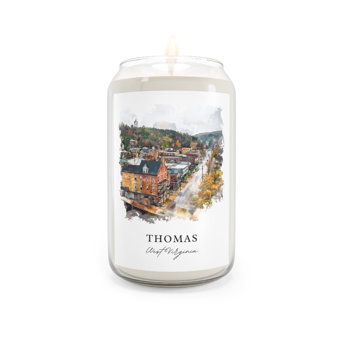 Thomas, West Virginia scented soy candle