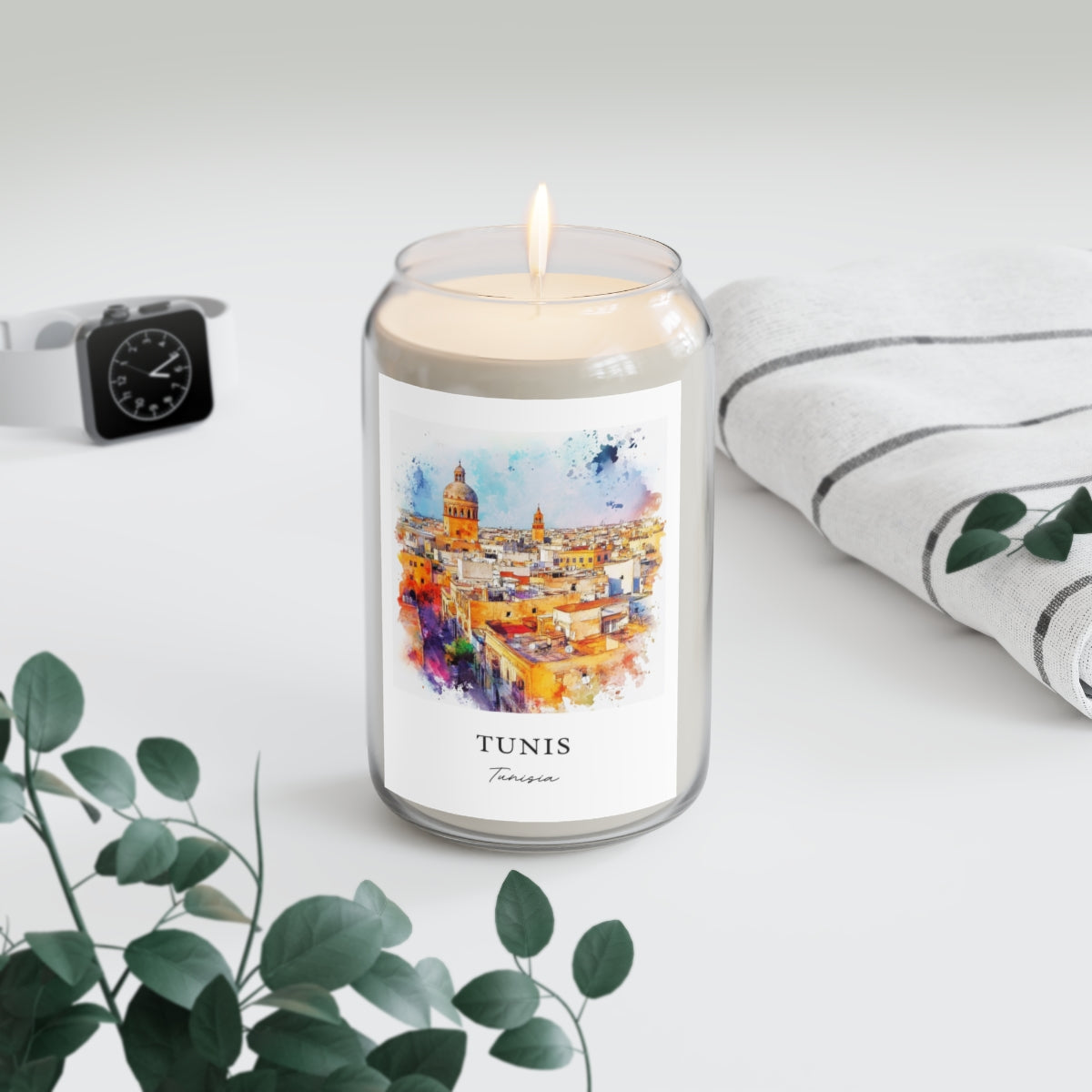 Tunis, Tunisia scented soy candle