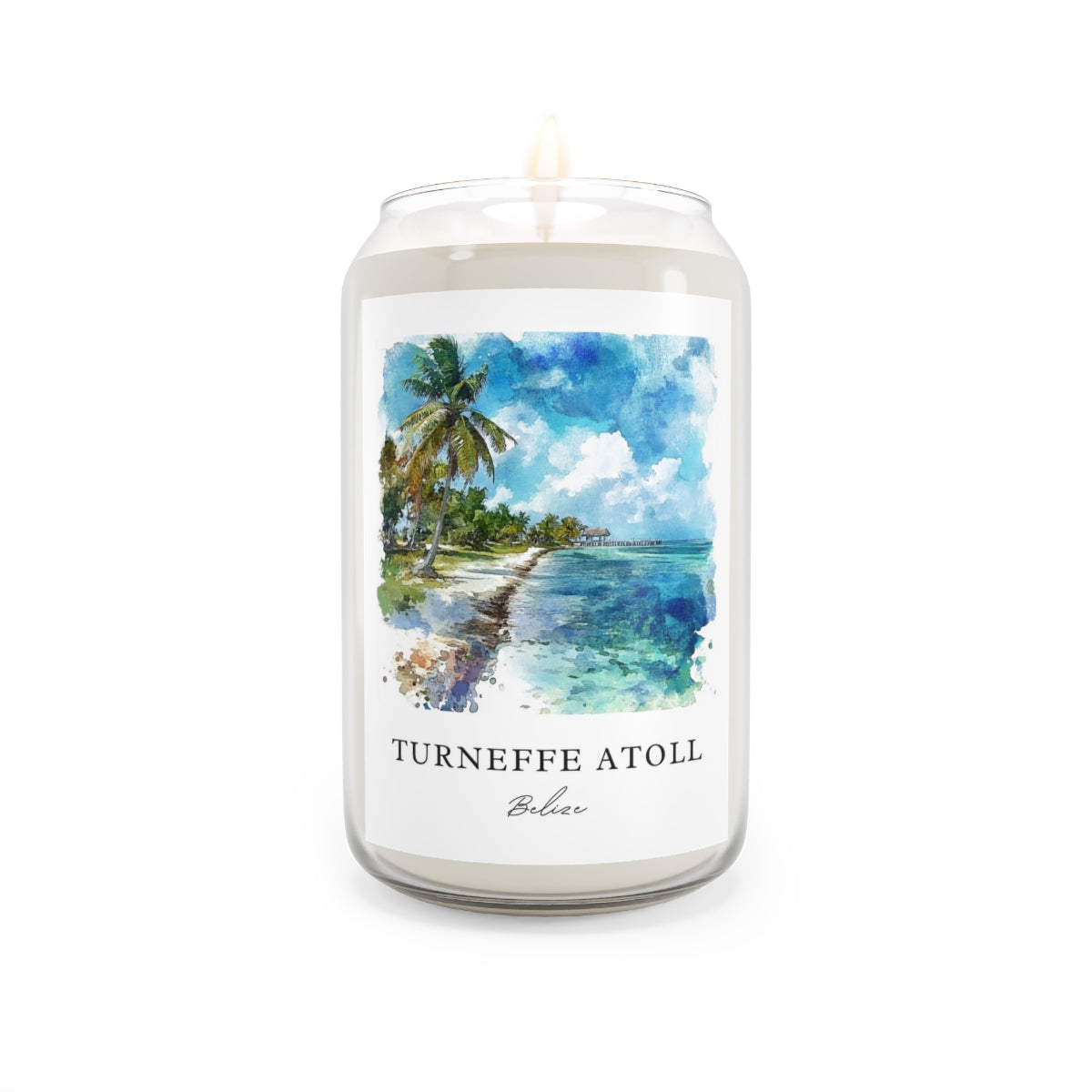 Turneffe Atoll, Belize scented soy candle