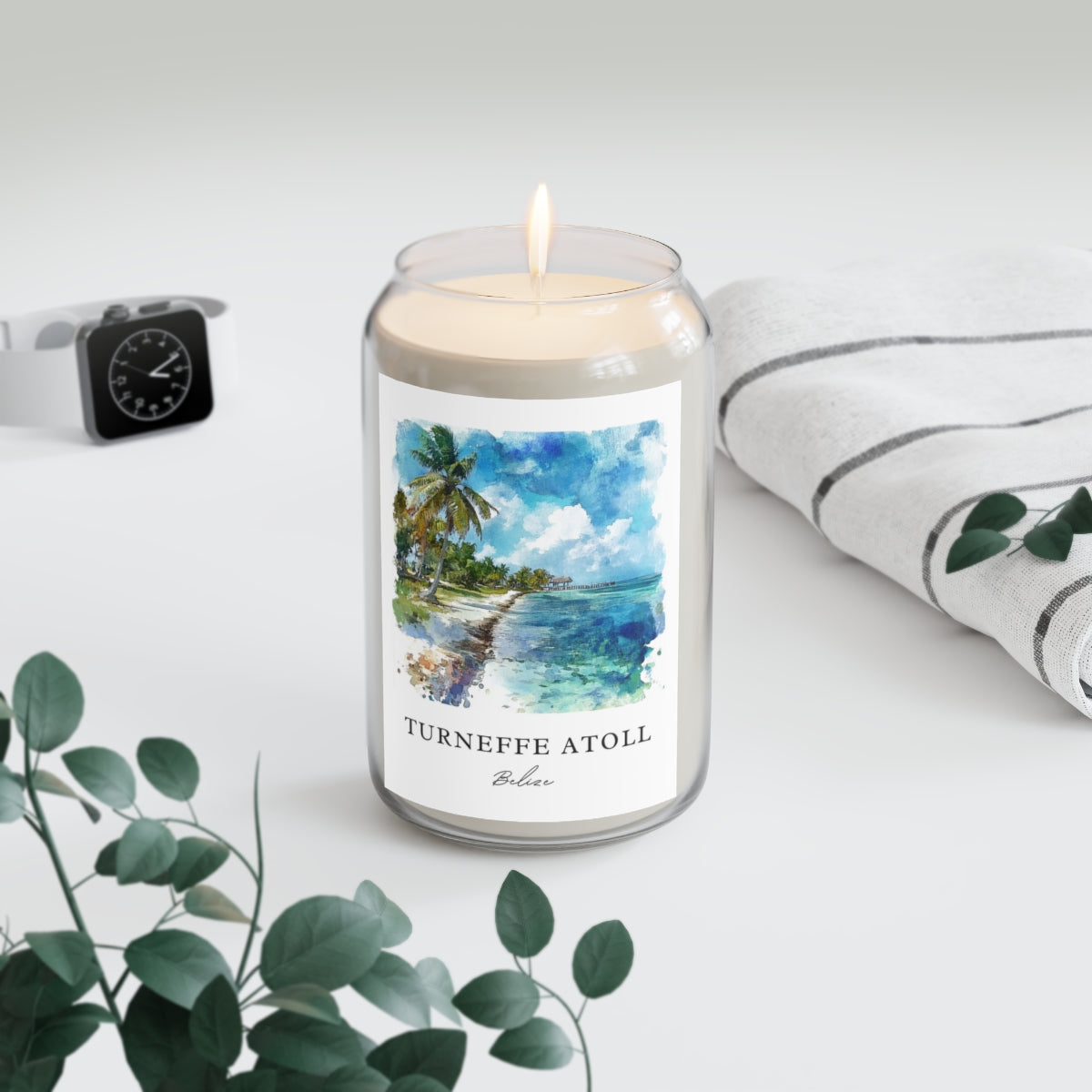 Turneffe Atoll, Belize scented soy candle