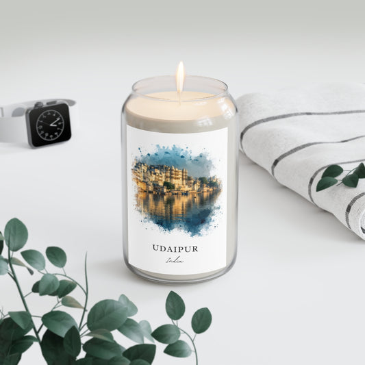 Udaipur, India scented soy candle
