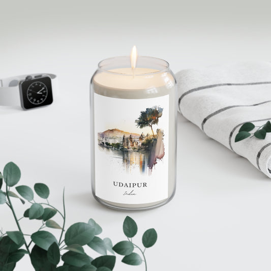 Udaipur, India scented soy candle