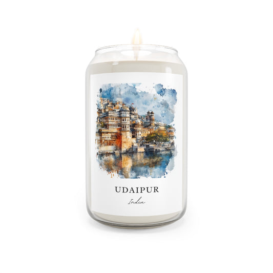 Udaipur, India scented soy candle