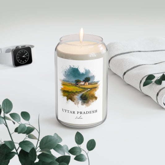 Uttar Pradesh, India scented soy candle