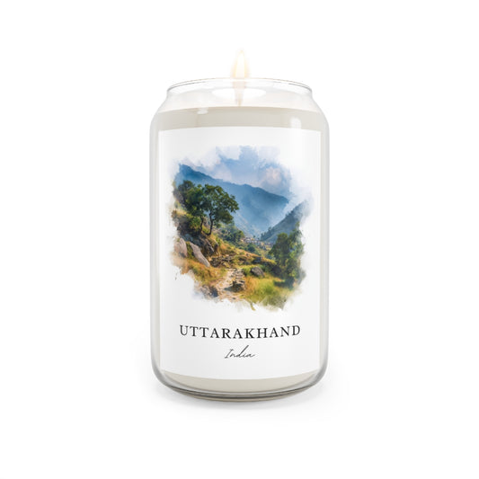 Uttarakhand, India scented soy candle