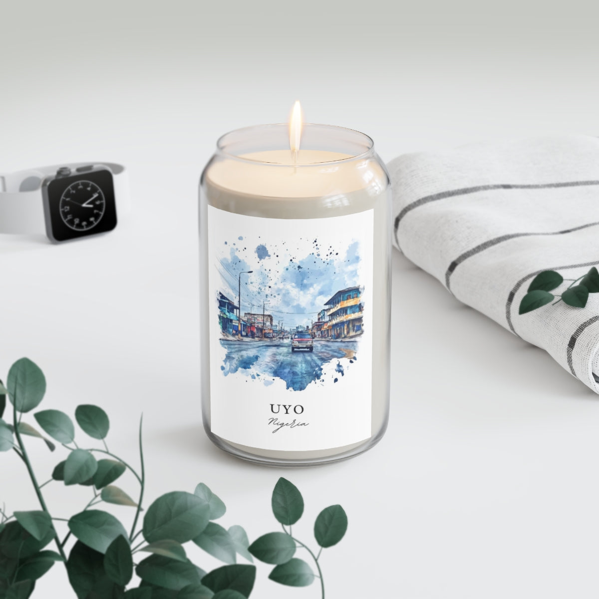 Uyo, Nigeria scented soy candle