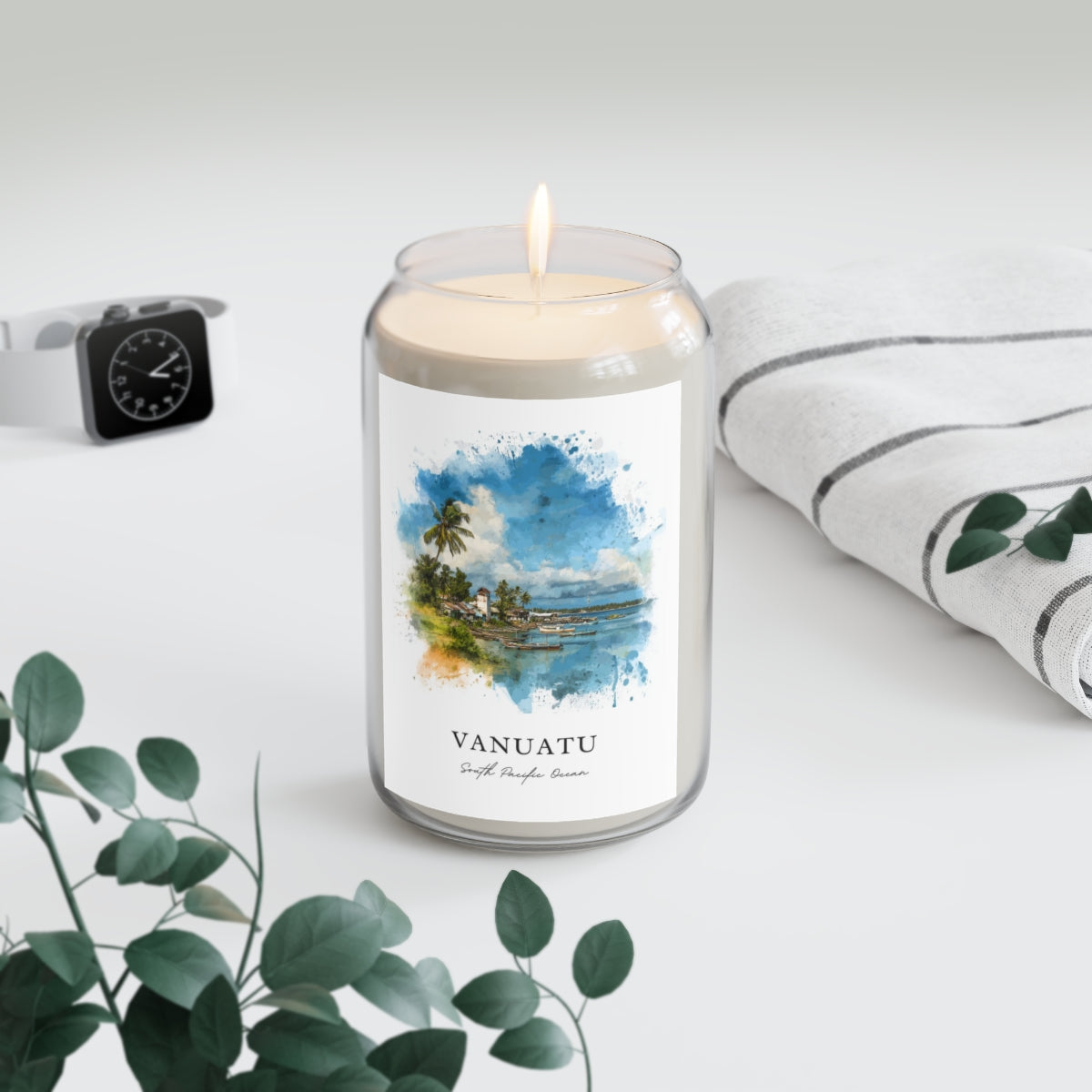 Vanuatu, South Pacific Ocean scented soy candle