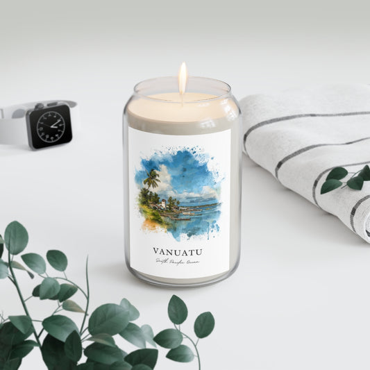 Vanuatu, South Pacific Ocean scented soy candle
