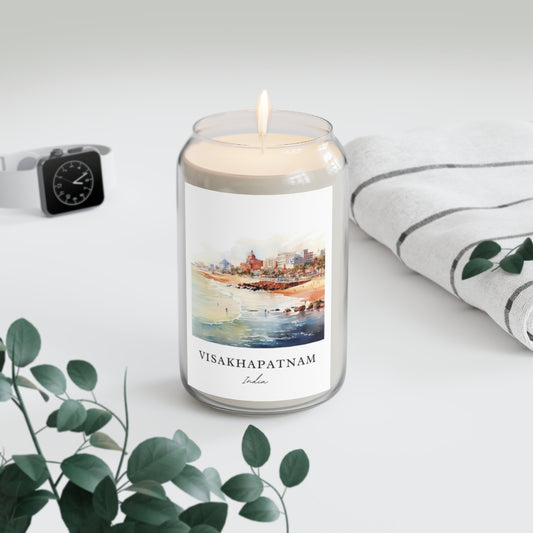 Visakhapatnam, India scented soy candle