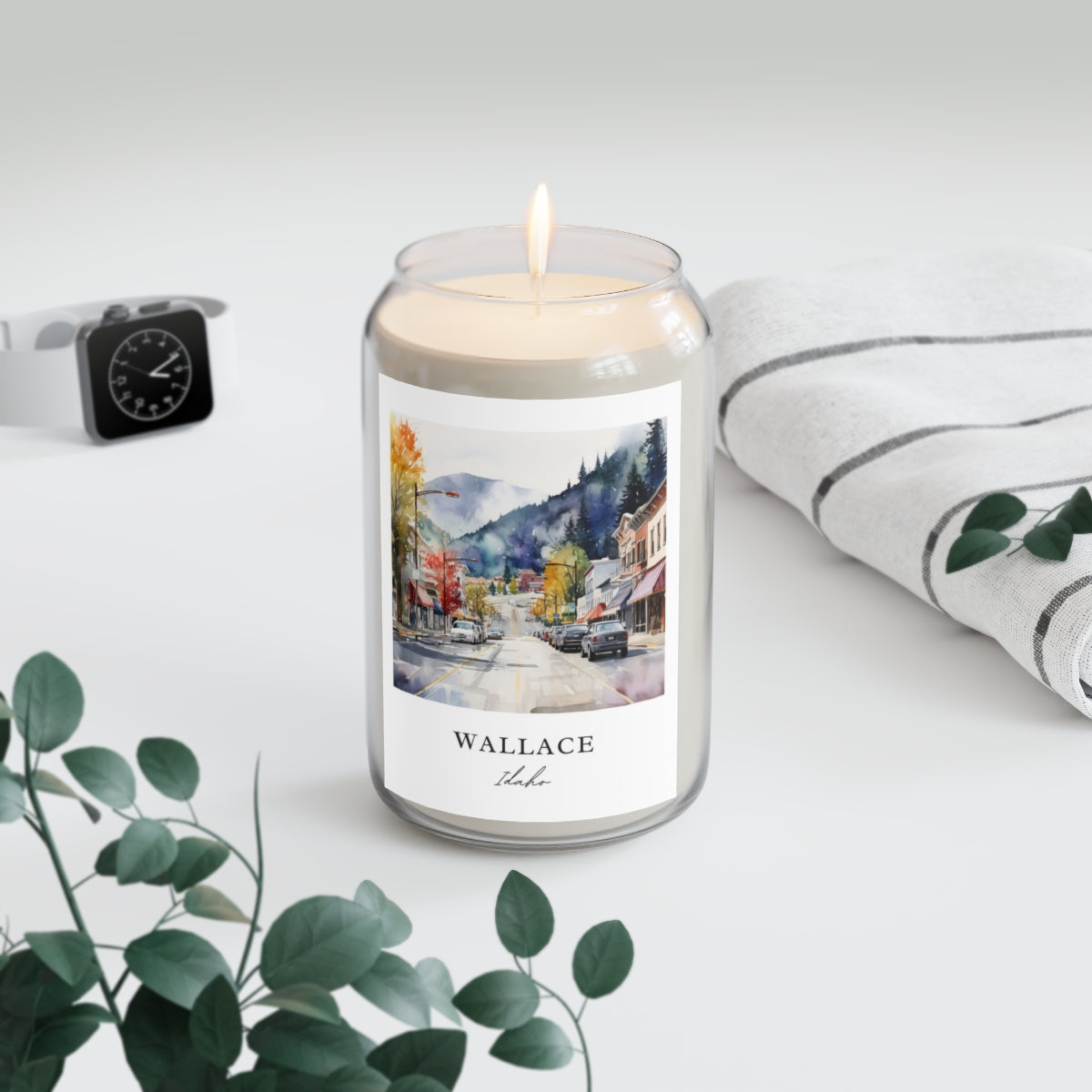 Wallace, Idaho scented soy candle