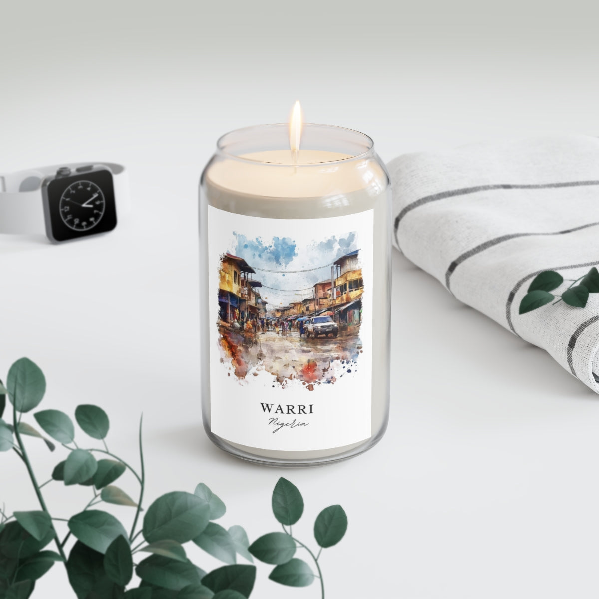 Warri, Nigeria scented soy candle