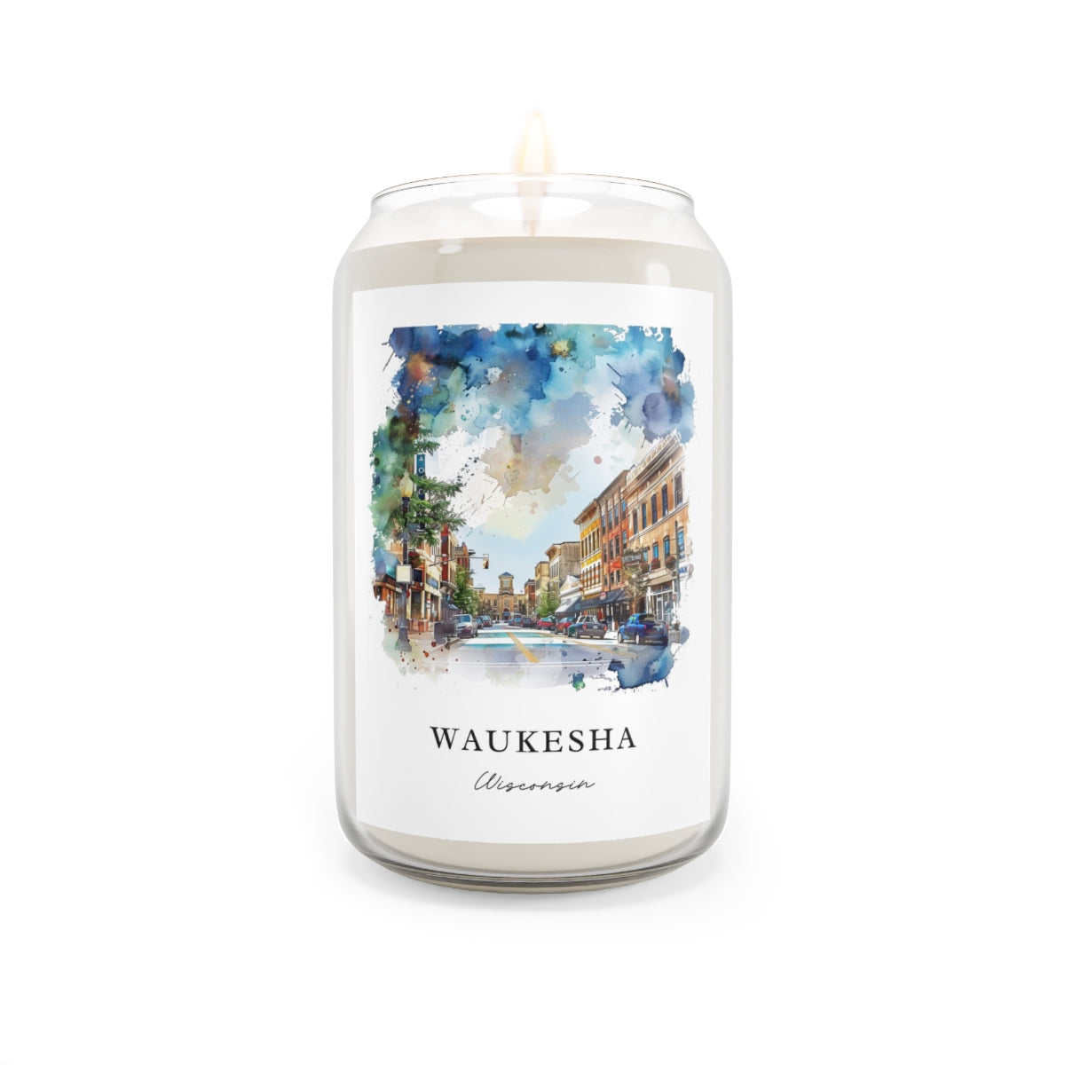 Waukesha, Wisconsin scented soy candle