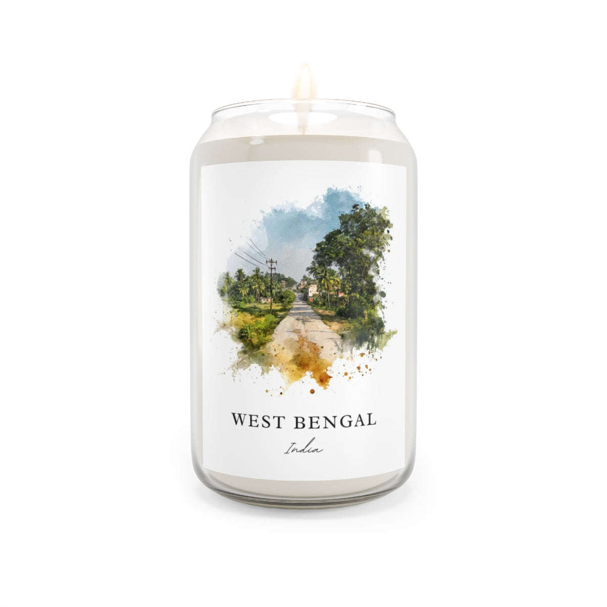 West Bengal, India scented soy candle