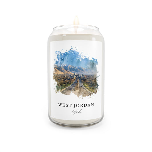 West Jordan, Utah scented soy candle