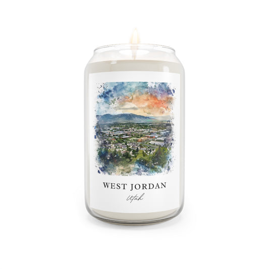 West Jordan, Utah scented soy candle