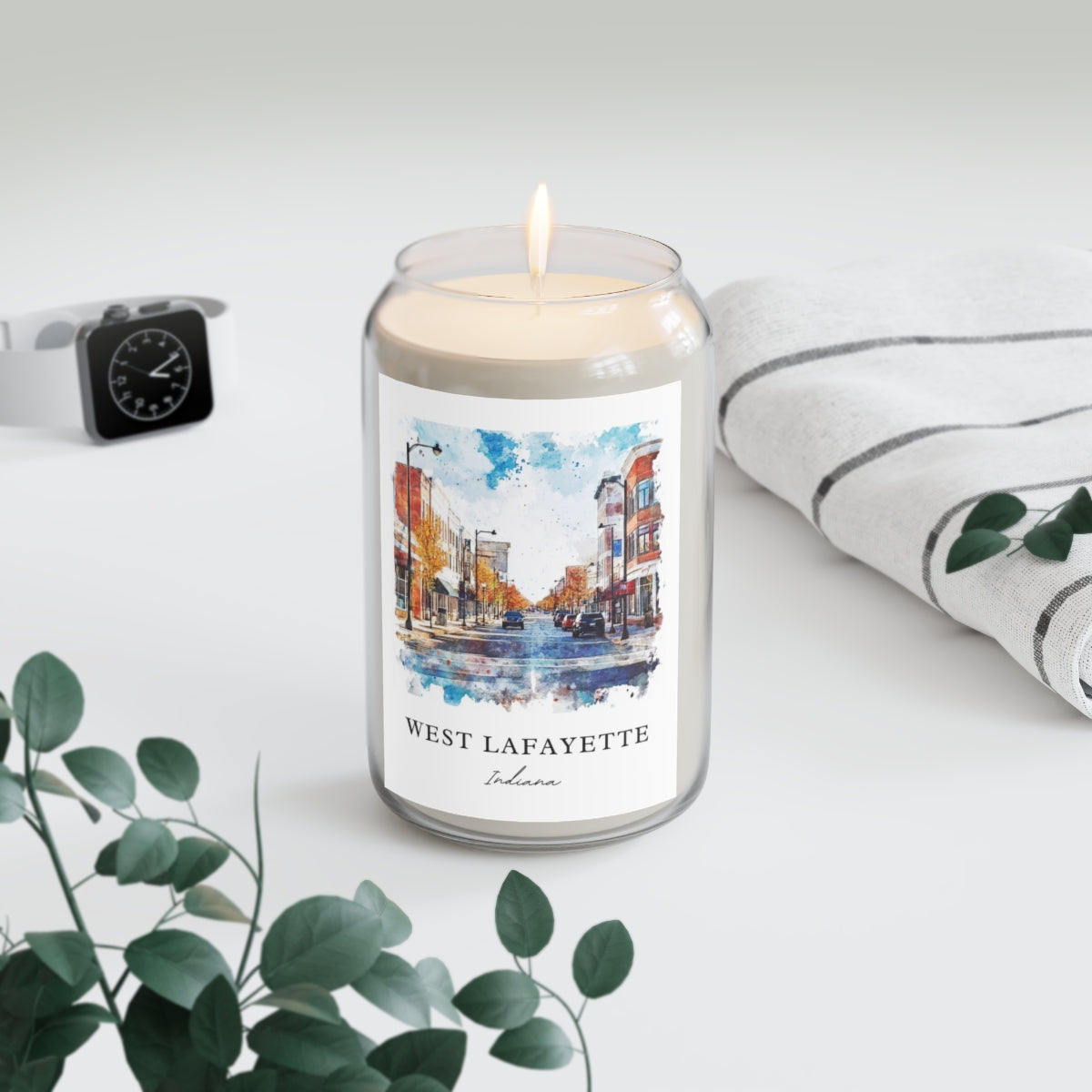 West Lafayette, Indiana scented soy candle