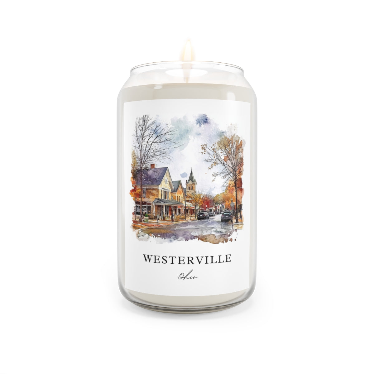 Westerville, Ohio scented soy candle