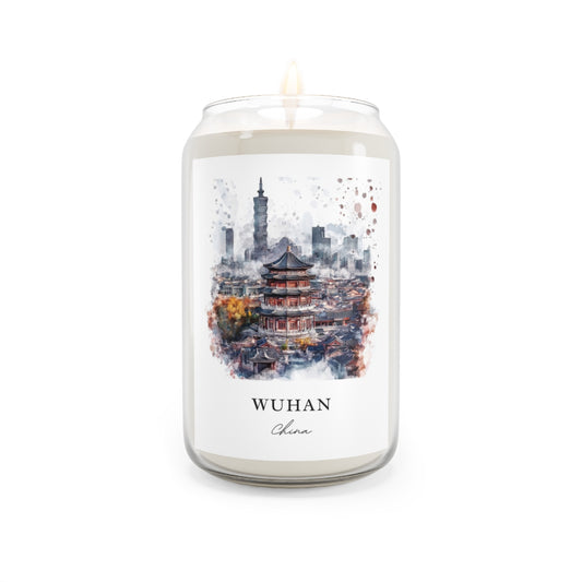 Wuhan, China scented soy candle