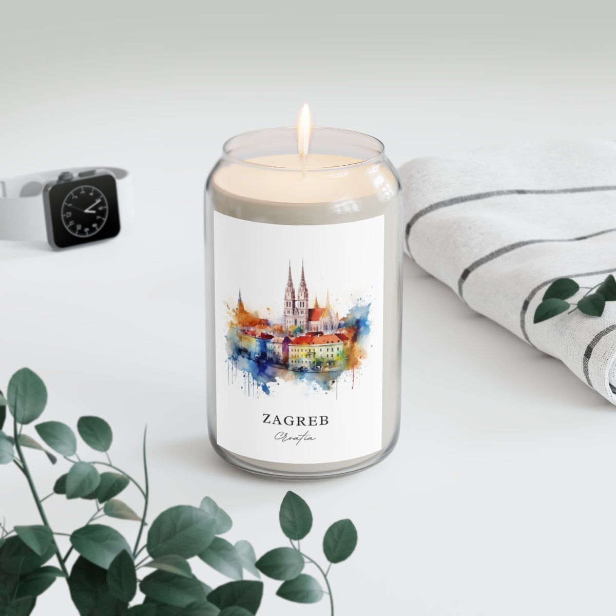 Zagreb, Croatia scented soy candle