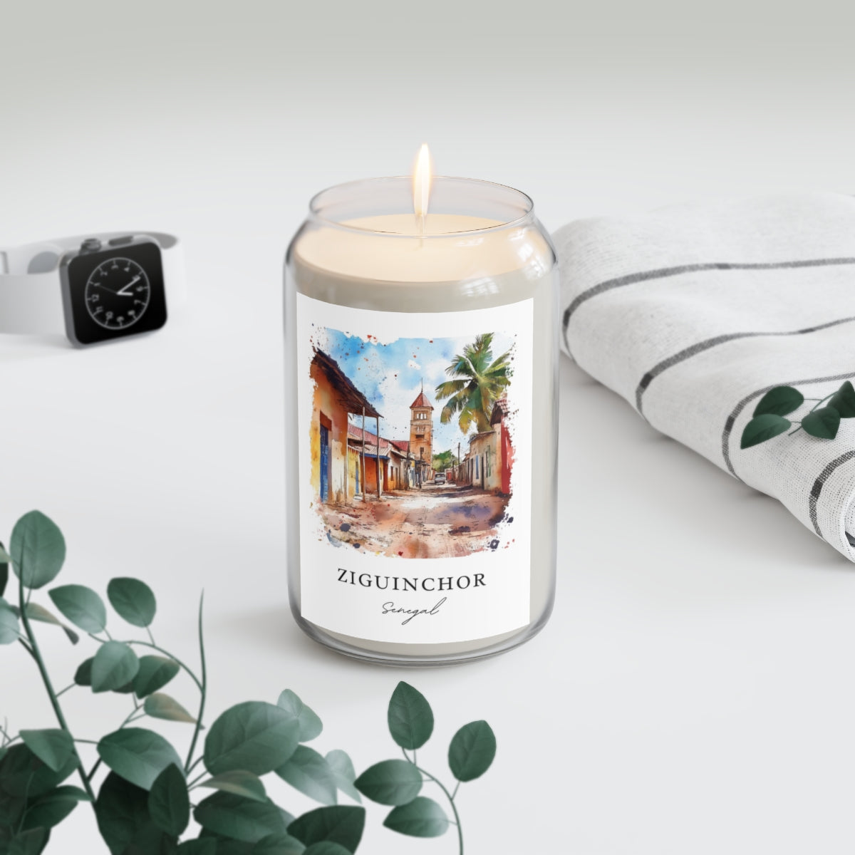Ziguinchor, Senegal scented soy candle