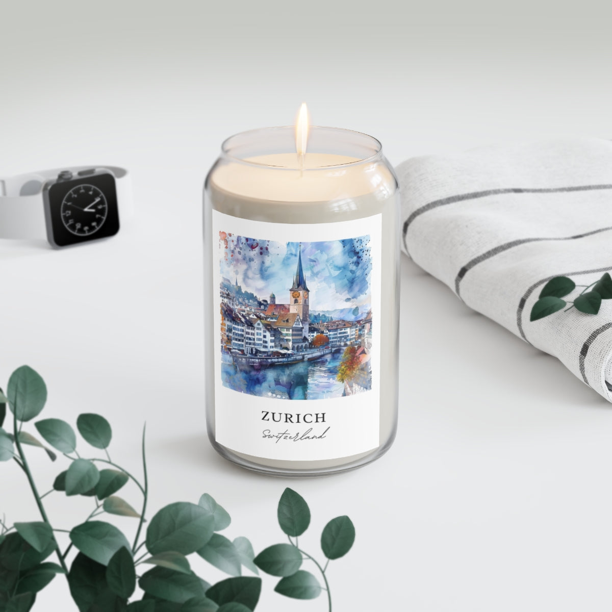 Zurich, Switzerland scented soy candle